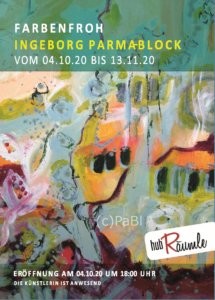 HubRäumle - Ausstellung Farbenfroh Flyer